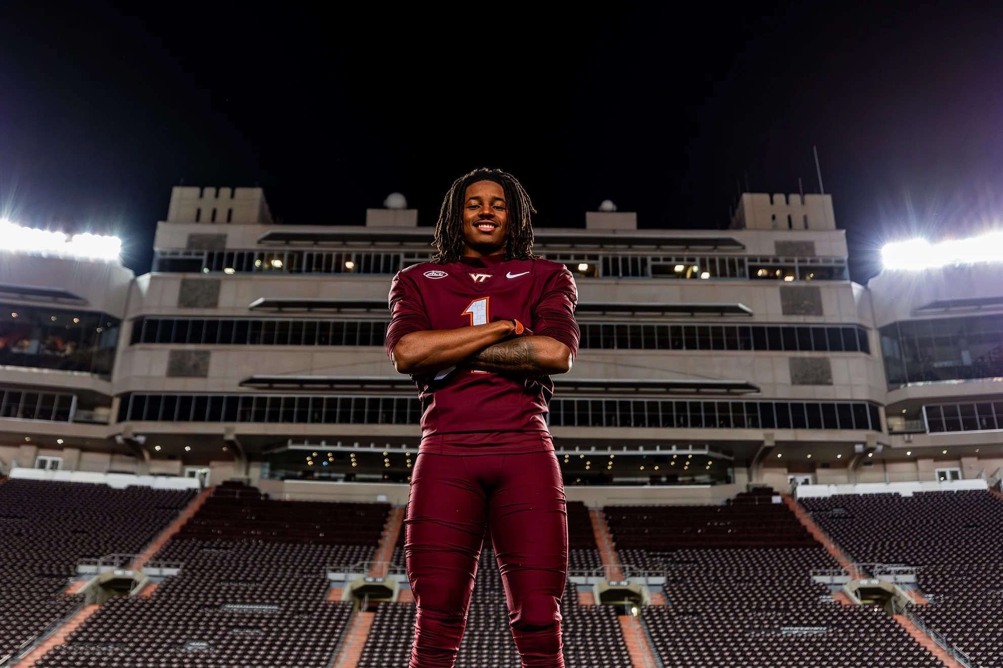 TJ Grant Jr. at Lane Stadium